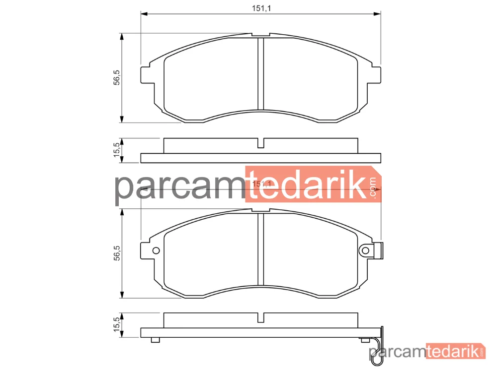 0986494362 | Fren Balatası (Ön) — Mitsubishi L200 / Triton