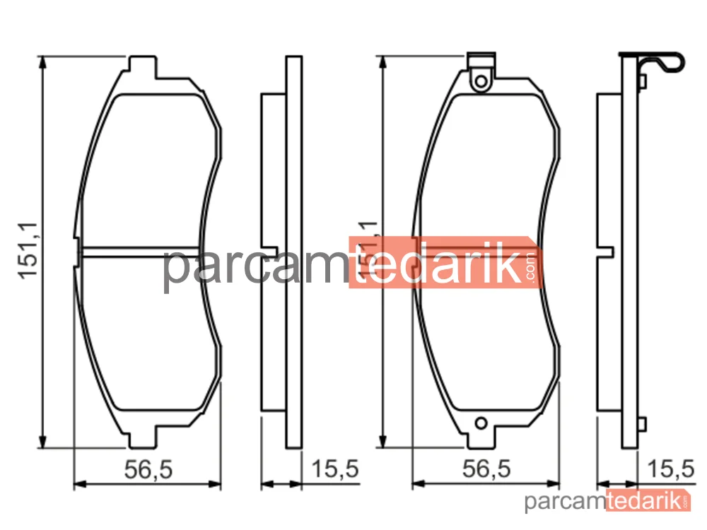 BOSCH 0986494362 | Fren Balatası (Ön) — Mitsubishi L200 / Triton