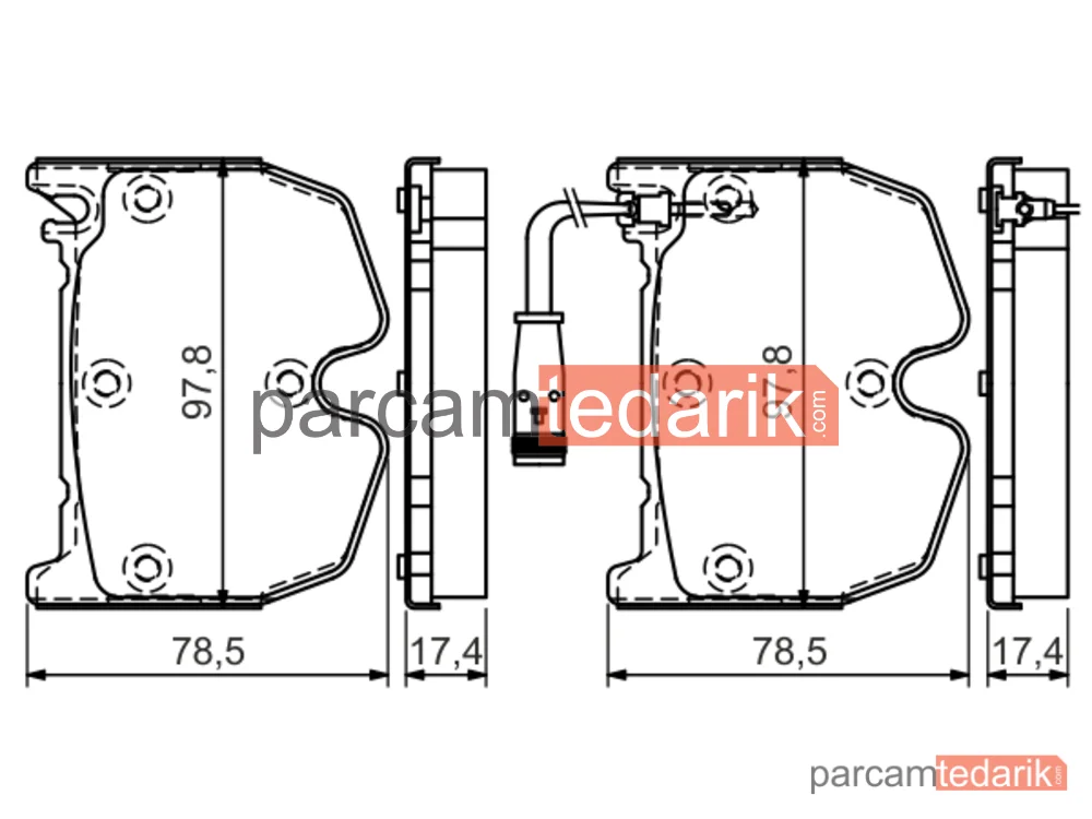 BOSCH 0986494364 | Fren Balatası (Ön) — Mercedes-Benz S-Serisi Coupe, Mercedes-Benz SL