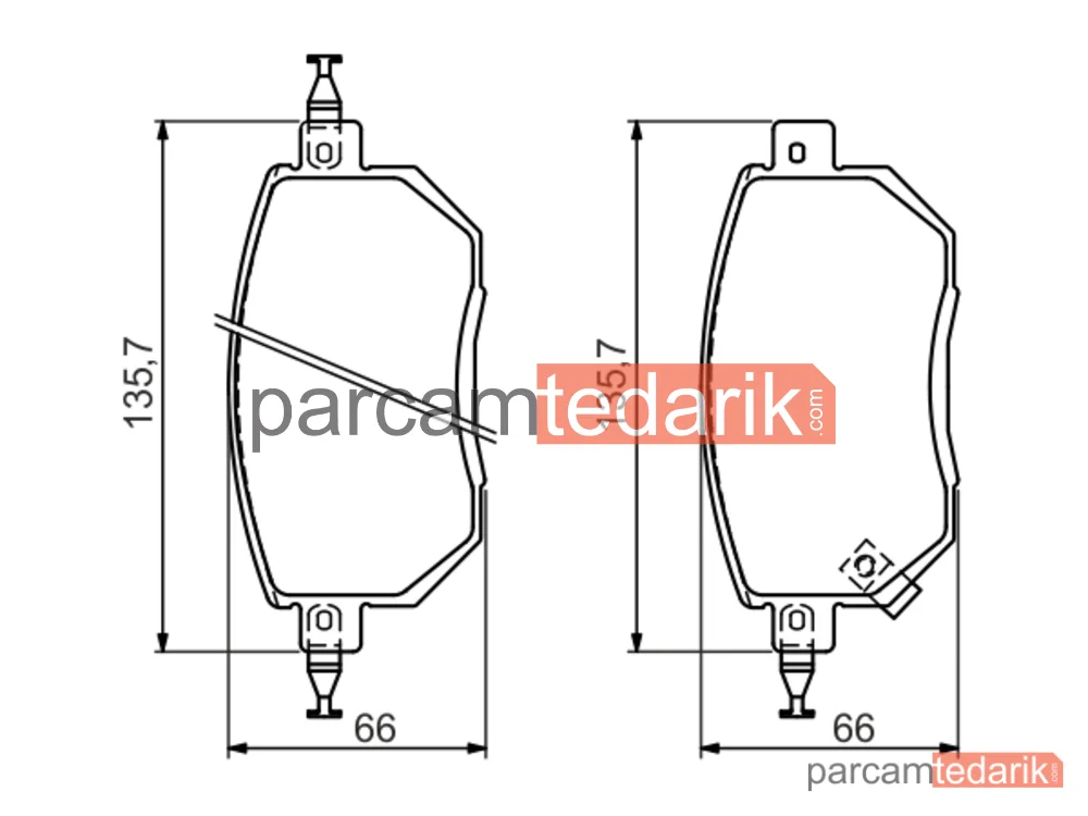 BOSCH 0986494366 | Fren Balatası (Ön)