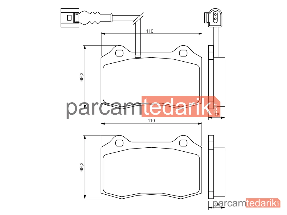 BOSCH 0986494367 | Fren Balatası (Ön) — Seat Leon, Seat Toledo II