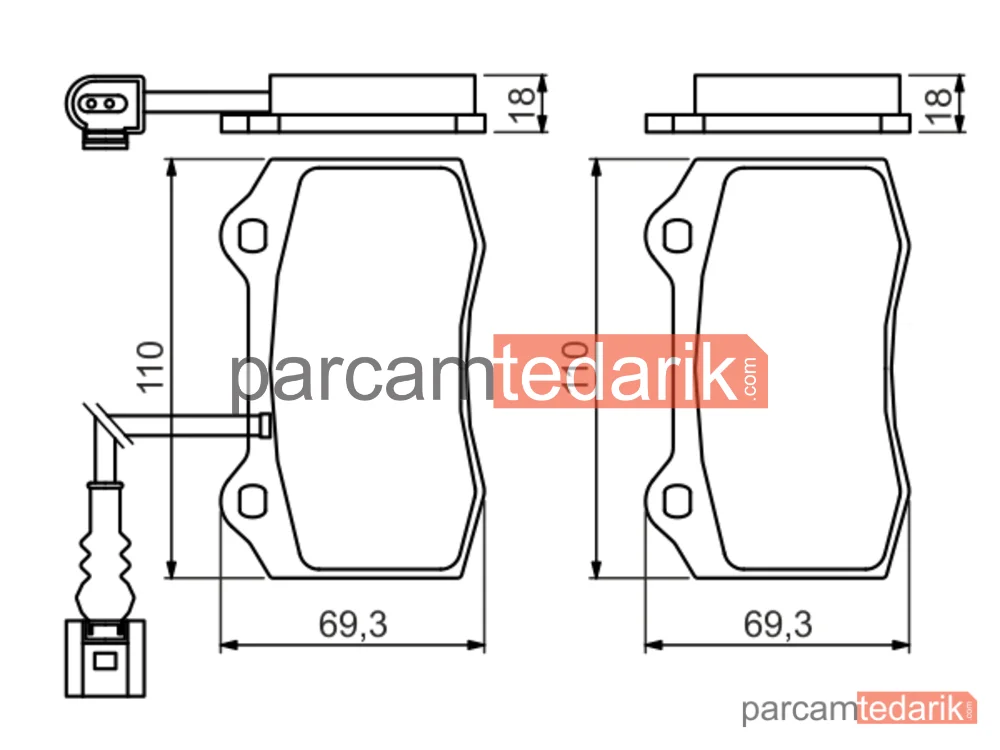 BOSCH 0986494367 | Fren Balatası (Ön) — Seat Leon, Seat Toledo II
