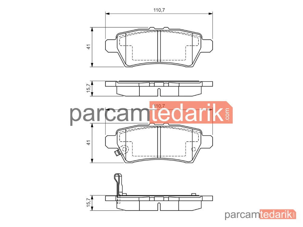 BOSCH 0986494369 | Fren Balatası (Arka) — Nissan Pathfinder III