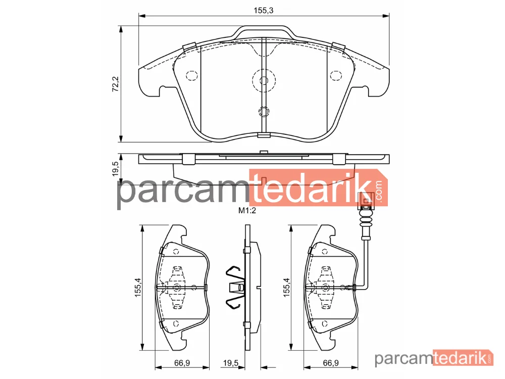 BOSCH 0986494372 | Fren Balatası — VW Tiguan, Audi Q3, Seat Alhambra