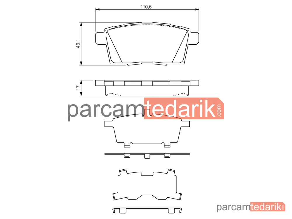 BOSCH 0986494376 | Fren Balatası (Arka) — Mazda CX-7, Mazda CX-9