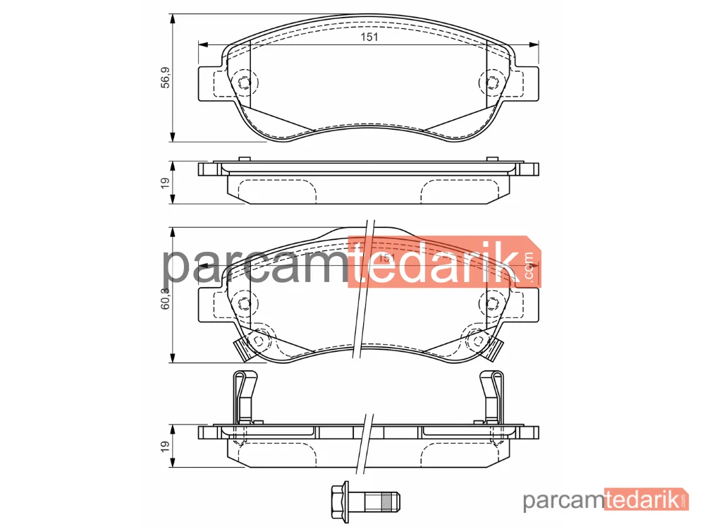 BOSCH 0986494379 | Fren Balatası (Ön) — Honda Cr-V III