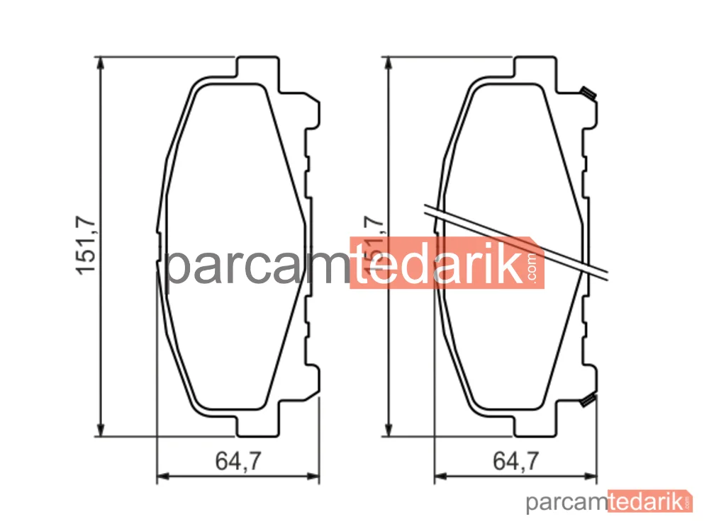 BOSCH 0986494382 | Fren Balatası (Ön) — Honda Accord VIII