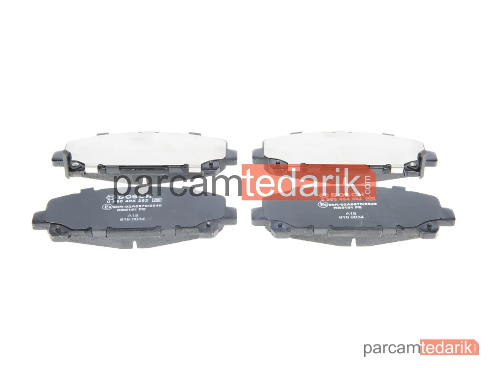 BOSCH 0986494382 | Fren Balatası (Ön) — Honda Accord VIII
