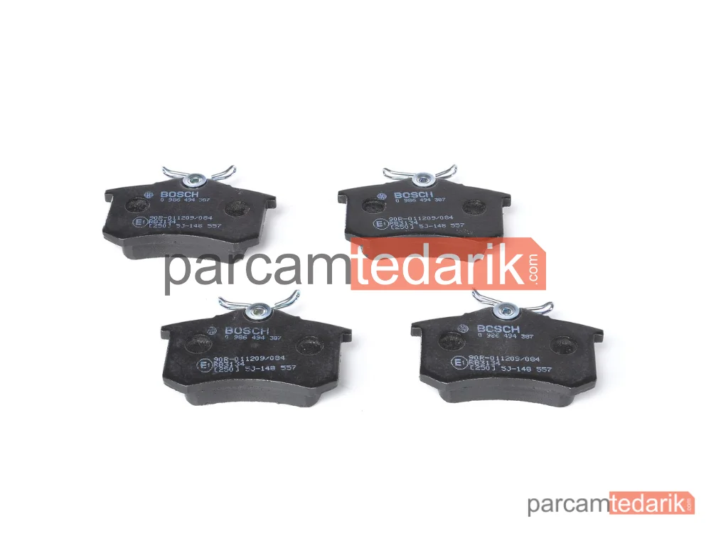 BOSCH 0986494387 | Fren Balatası (Arka) — Renault Megane III, Renault Megane IV, Renault Clio III