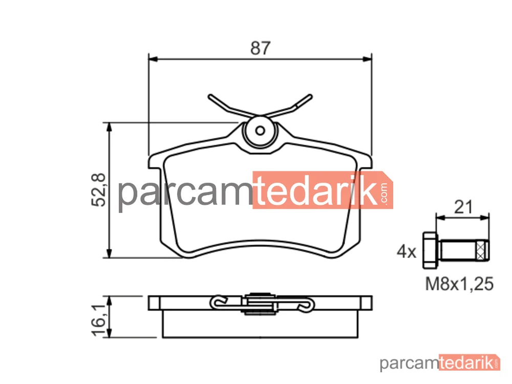 BOSCH 0986494399 | Fren Balatası (Arka) — Seat Leon ST, Peugeot 208 I, Citroen C3 Aircross I