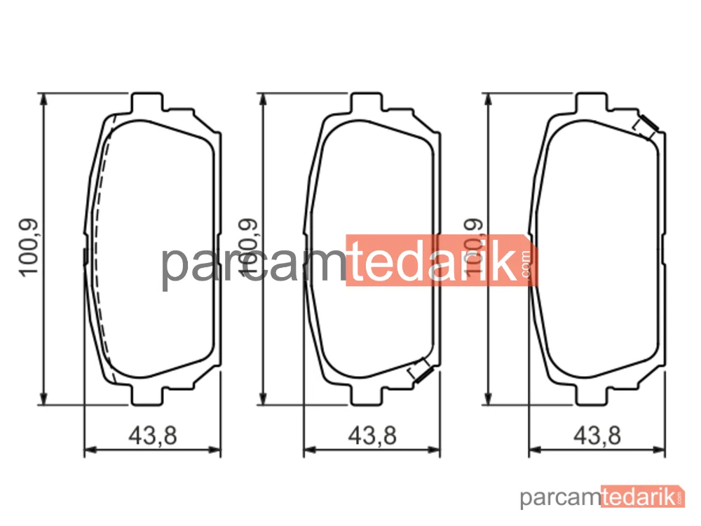 BOSCH 0986494400 | Fren Balatası (Arka) — Kia Carens III Mpv