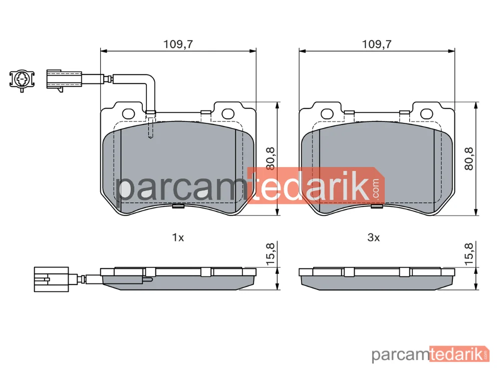 BOSCH 0986494402 | Fren Balatası (Ön) — Alfa Romeo Brera, Alfa Romeo Spider