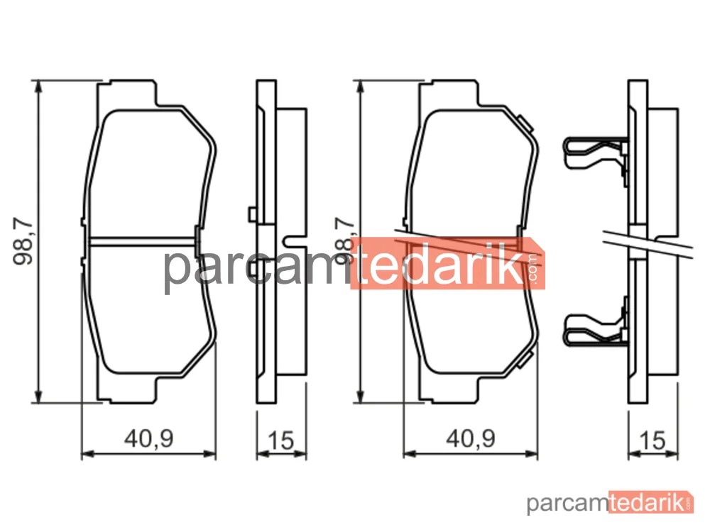 BOSCH 0986494417 | Fren Balatası (Arka) — Hyundai Santa FÉ I, Hyundai Tucson, Hyundai Getz