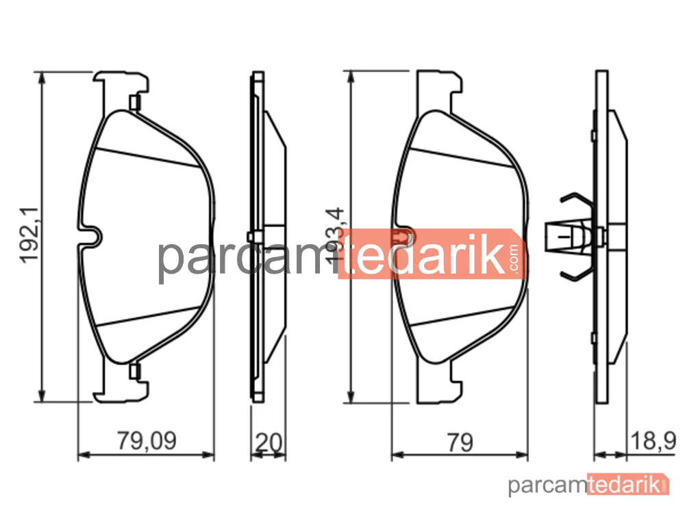 BOSCH 0986494429 | Fren Balatası (Ön) — BMW 5 Touring, BMW 5, BMW 7