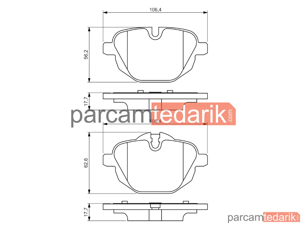 BOSCH 0986494432 | Fren Balatası (Arka) — BMW 5, BMW 5 Touring, BMW X3