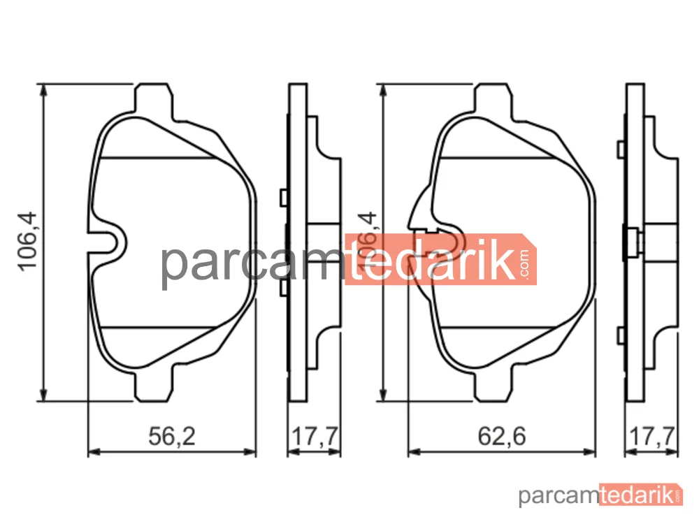 BOSCH 0986494432 | Fren Balatası (Arka) — BMW 5, BMW 5 Touring, BMW X3