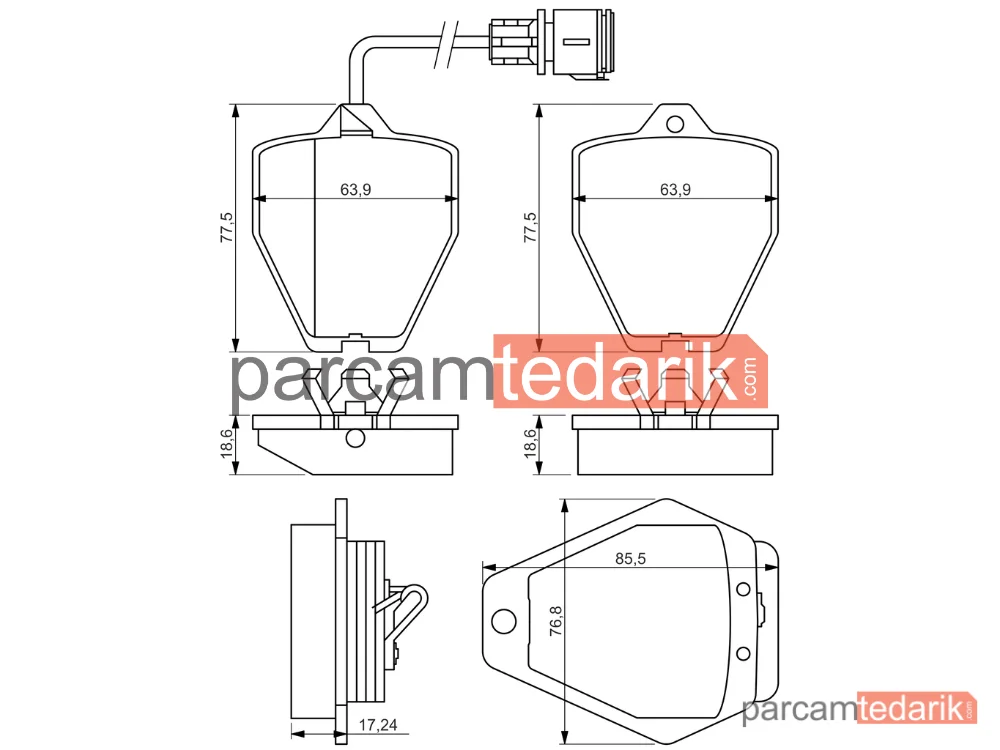 BOSCH 0986494436 | Fren Balatası (Ön) — Audi A8 D2
