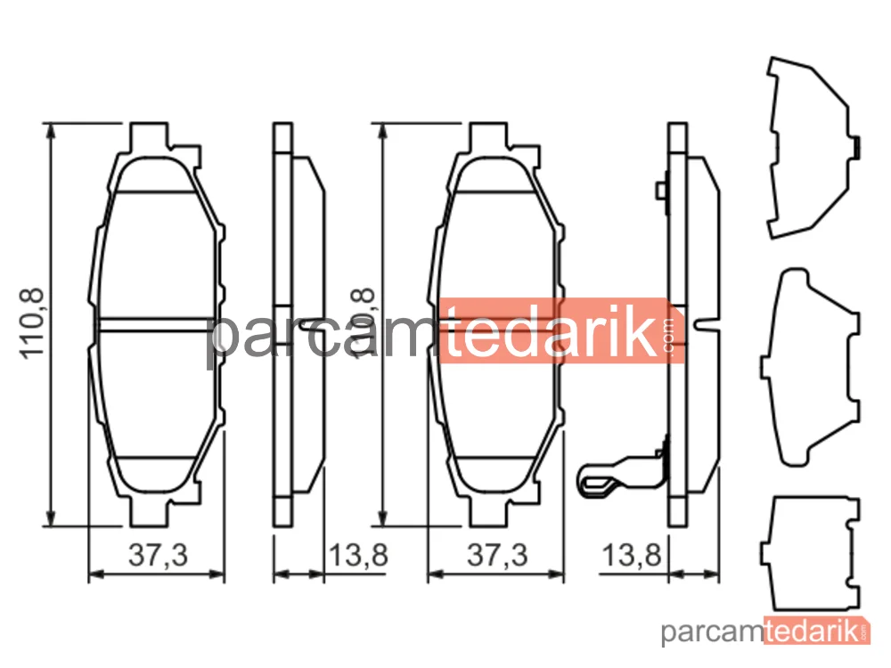BOSCH 0986494444 | Fren Balatası (Arka) — Subaru Impreza, Subaru Legacy IV, Subaru Forester