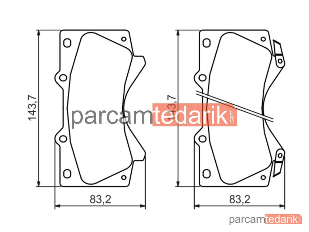 BOSCH 0986494449 | Fren Balatası (Ön) — Toyota Land Cruiser 200, Toyota Land Cruiser Prado, Toyota Tundra Pick-Up