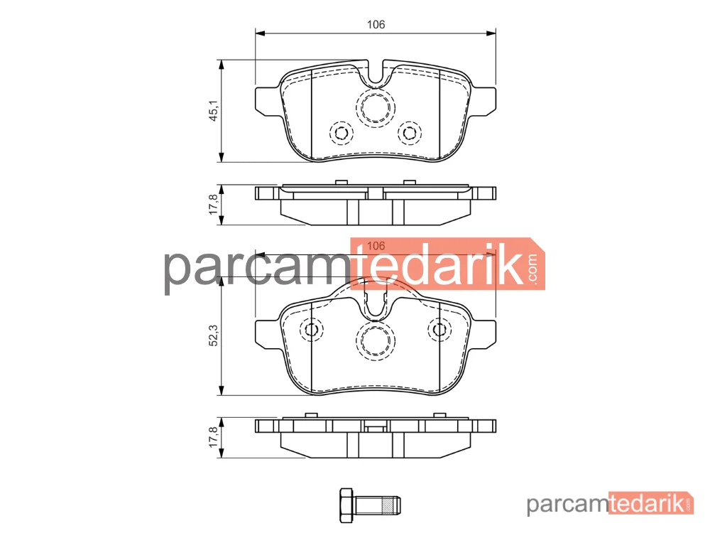 BOSCH 0986494450 | Fren Balatası (Arka) — BMW Z4 Roadster