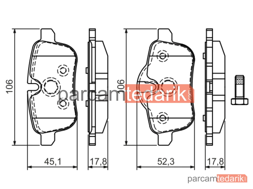 BOSCH 0986494450 | Fren Balatası (Arka) — BMW Z4 Roadster