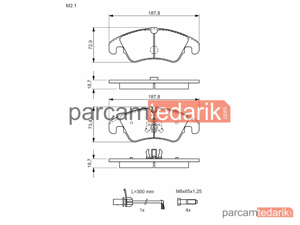 BOSCH 0986494456 | Fren Balatası (Ön) — Audi Q5, Audi A5, Ford Focus II