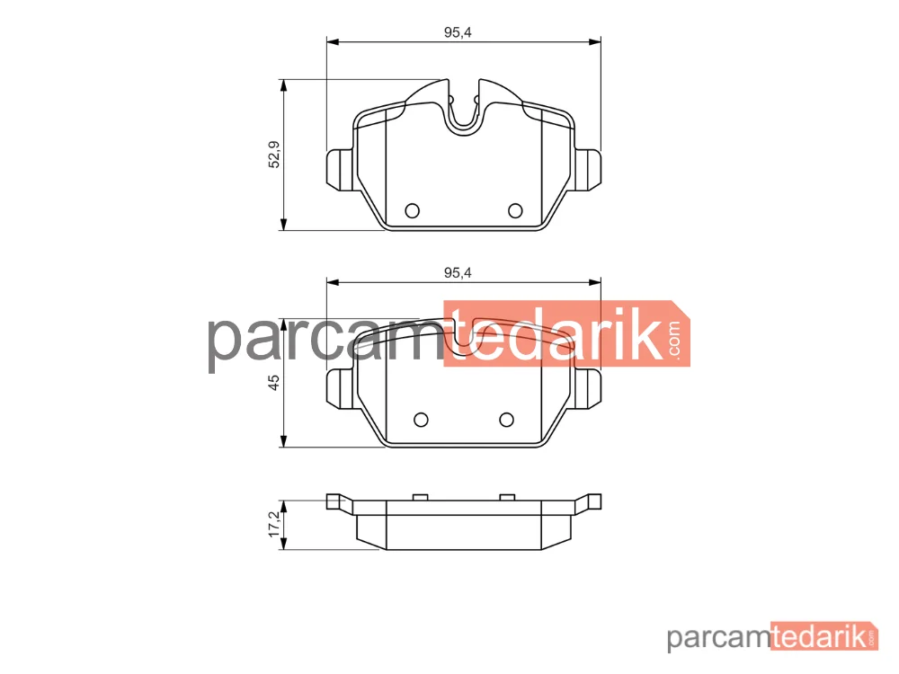 BOSCH 0986494461 | Fren Balatası (Arka) — Mini Countryman, Mini Paceman