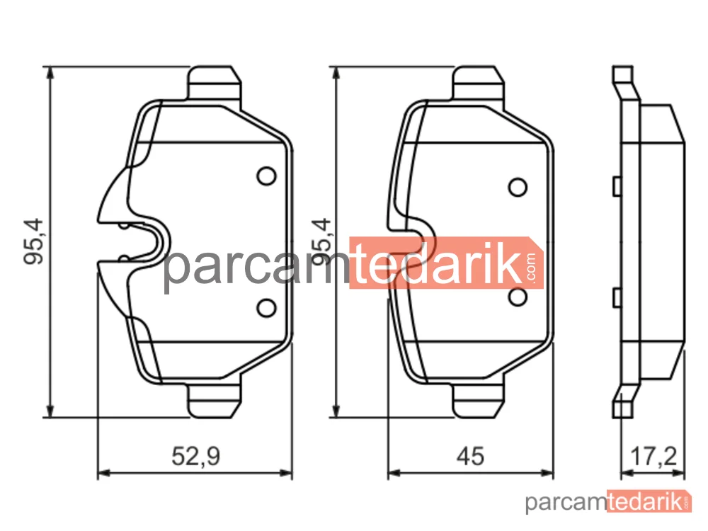 BOSCH 0986494461 | Fren Balatası (Arka) — Mini Countryman, Mini Paceman