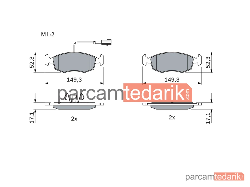 BOSCH 0986494463 | Fren Balatası (Ön) — Fiat Punto Evo, Fiat Punto, Fiat 500