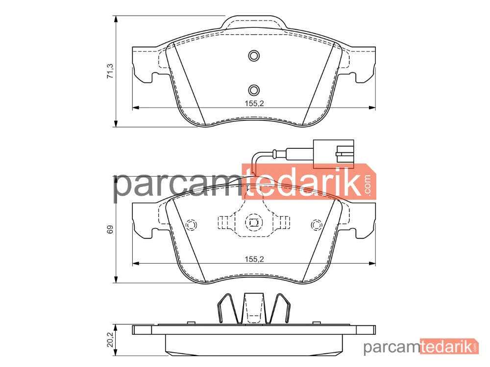 BOSCH 0986494465 | Fren Balatası (Ön) — Alfa Romeo Giulietta