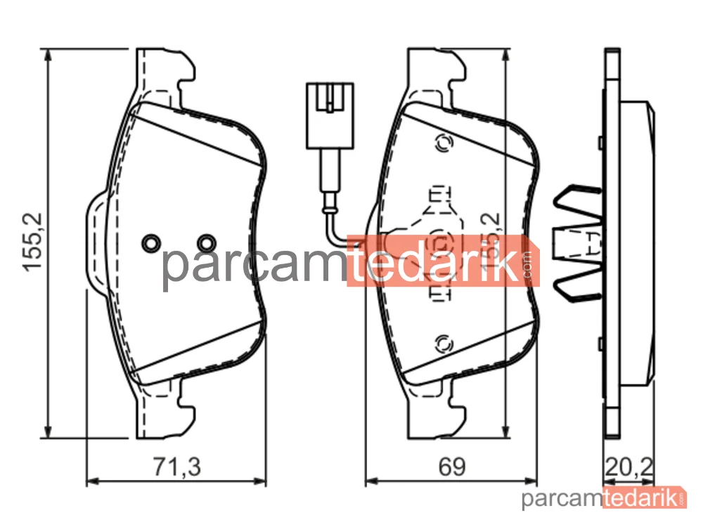 BOSCH 0986494465 | Fren Balatası (Ön) — Alfa Romeo Giulietta