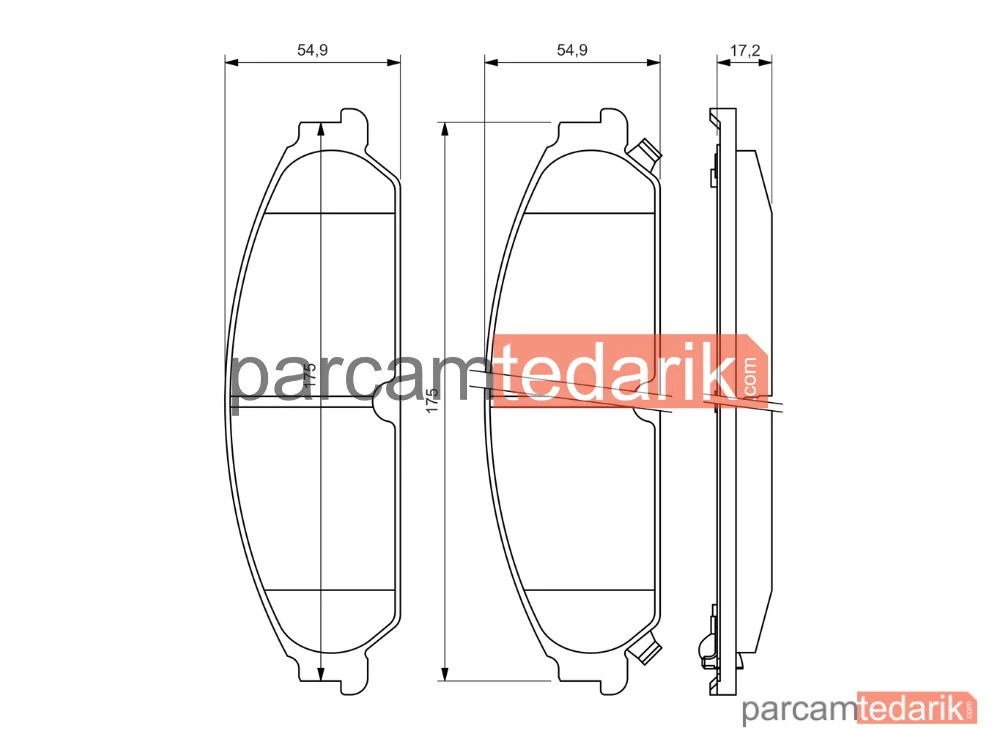 BOSCH 0986494483 | Fren Balatası (Ön) — Chrysler 300C Touring, Dodge Caliber, Chrysler 300C