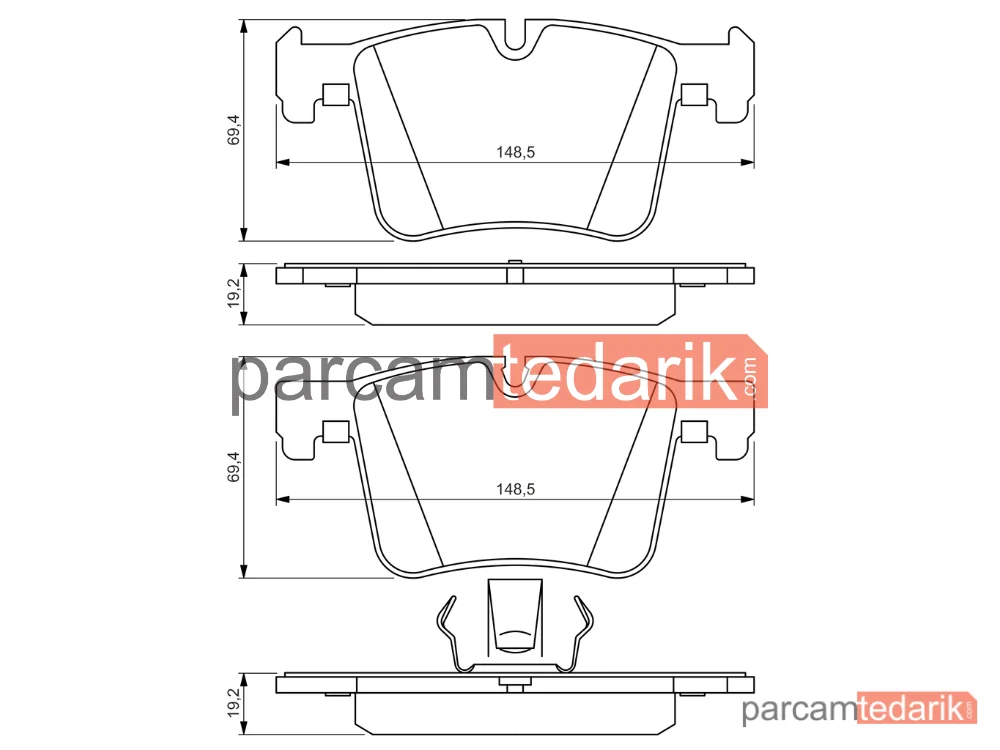 BOSCH 0986494487 | Fren Balatası (Ön) — BMW 3, BMW 3 Touring, BMW 4 Gran Coupe