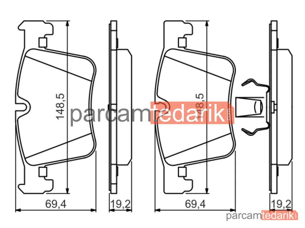 BOSCH 0986494487 | Fren Balatası (Ön) — BMW 3, BMW 3 Touring, BMW 4 Gran Coupe