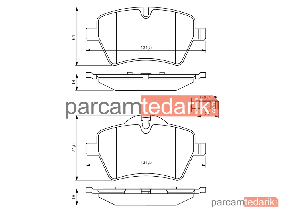 BOSCH 0986494489 | Fren Balatası (Ön) — Mini Countryman, Mini Paceman