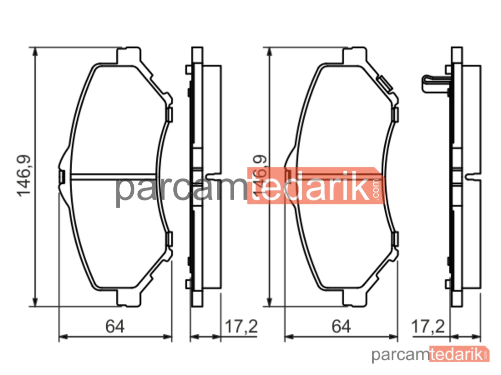 BOSCH 0986494493 | Fren Balatası (Ön) — Fiat Freemont, Jeep Wrangler III, Dodge Nitro