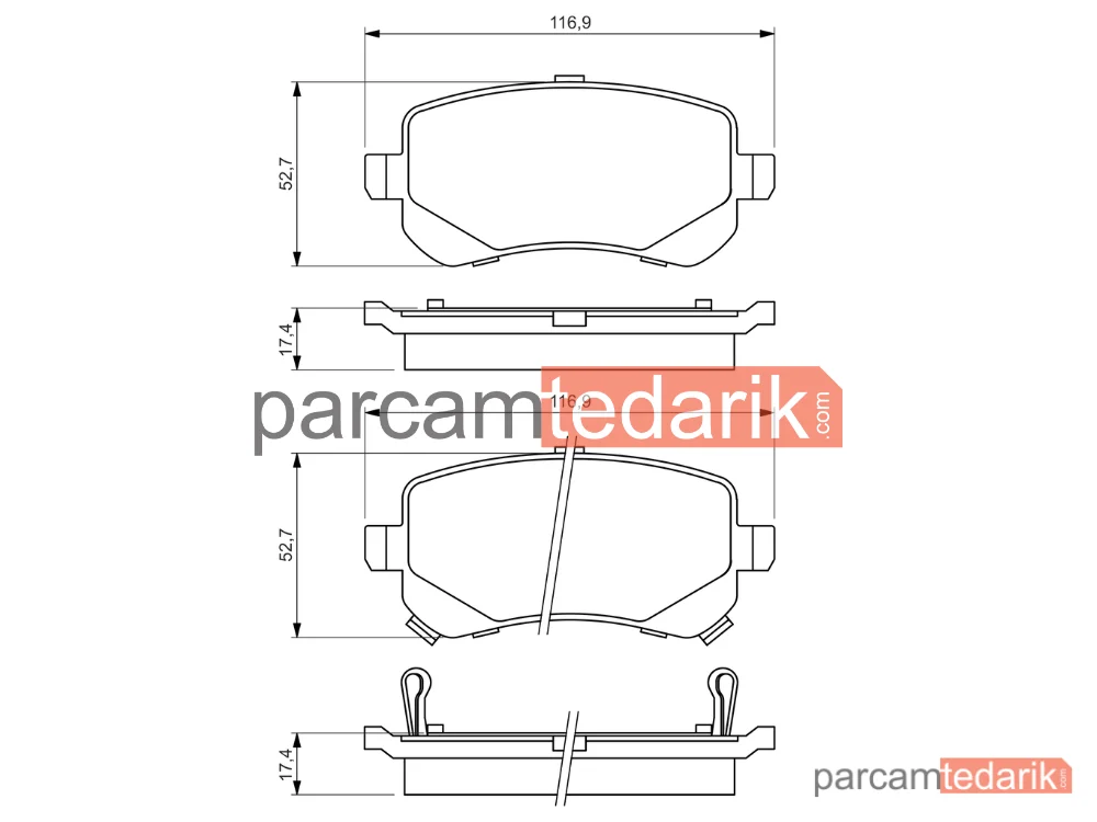 BOSCH 0986494496 | Fren Balatası (Arka) — Fiat Freemont, Chrysler Grand Voyager V, Dodge Journey