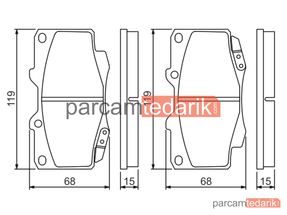 BOSCH 0986494497 | Fren Balatası — Toyota Hilux VII Pick-Up