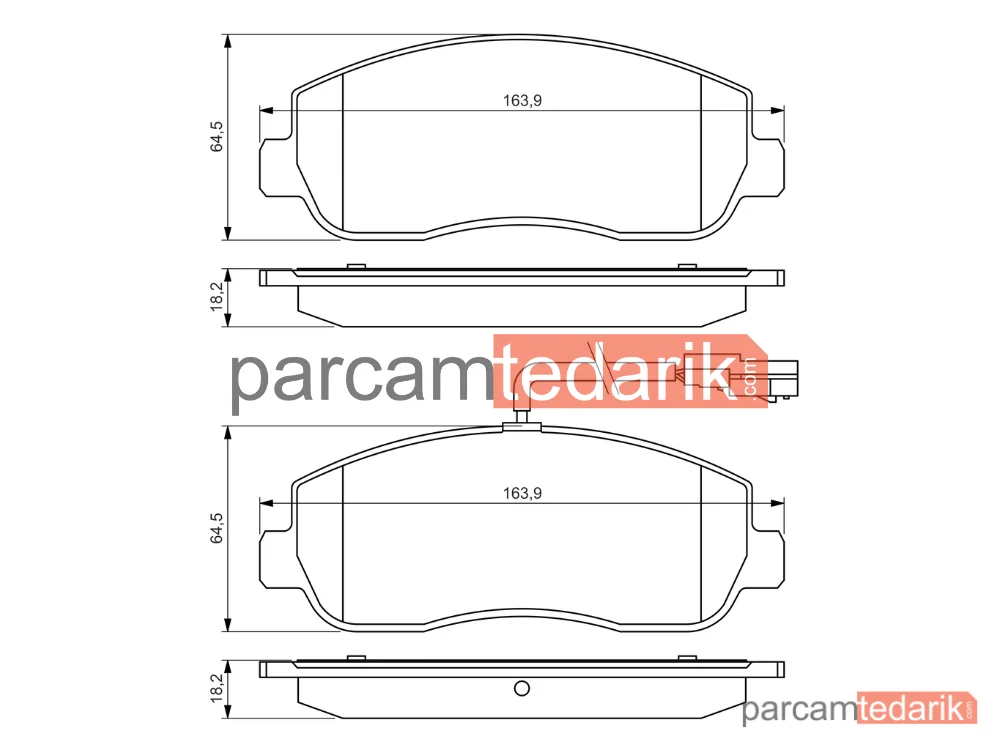 BOSCH 0986494498 | Fren Balatası (Ön) — Nissan NV400, Renault Master III, Opel Movano B