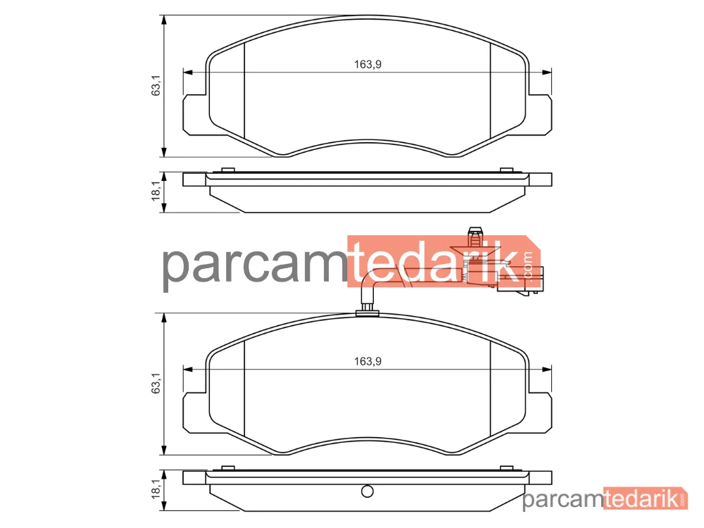 BOSCH 0986494499 | Fren Balatası (Arka) — Nissan NV400, Opel Movano B, Renault Master III