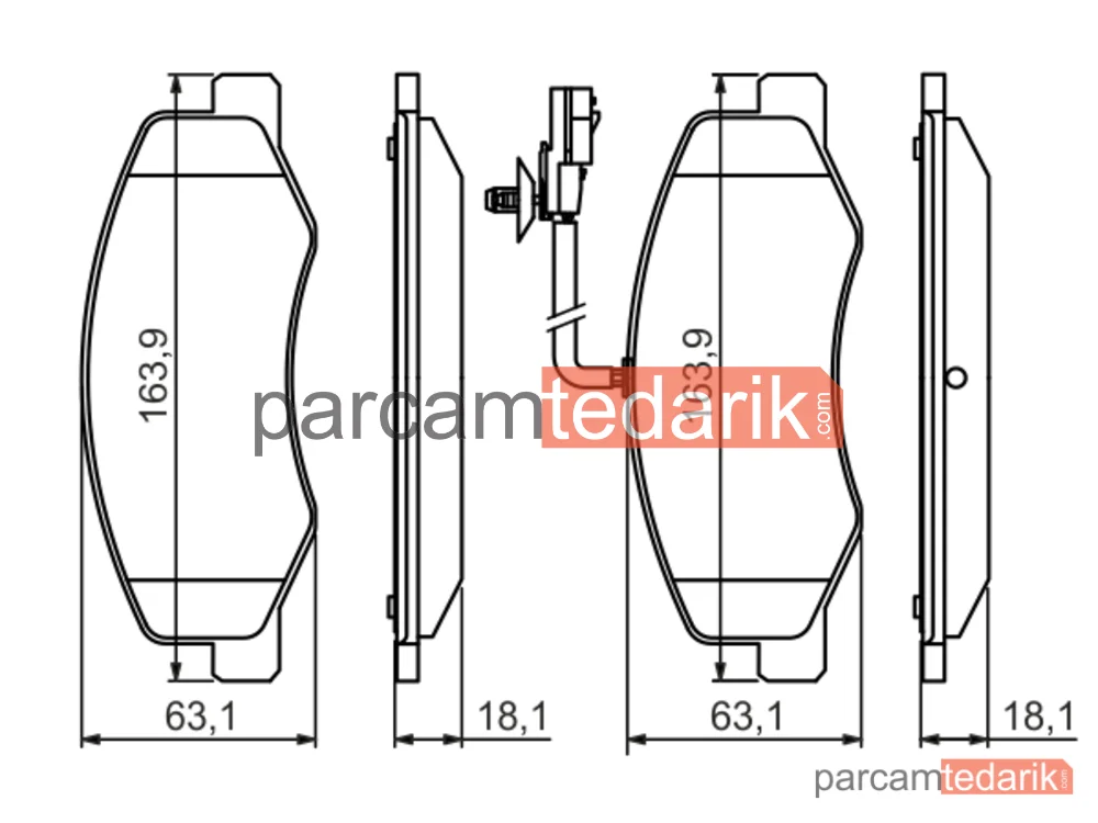 BOSCH 0986494499 | Fren Balatası (Arka) — Nissan NV400, Opel Movano B, Renault Master III