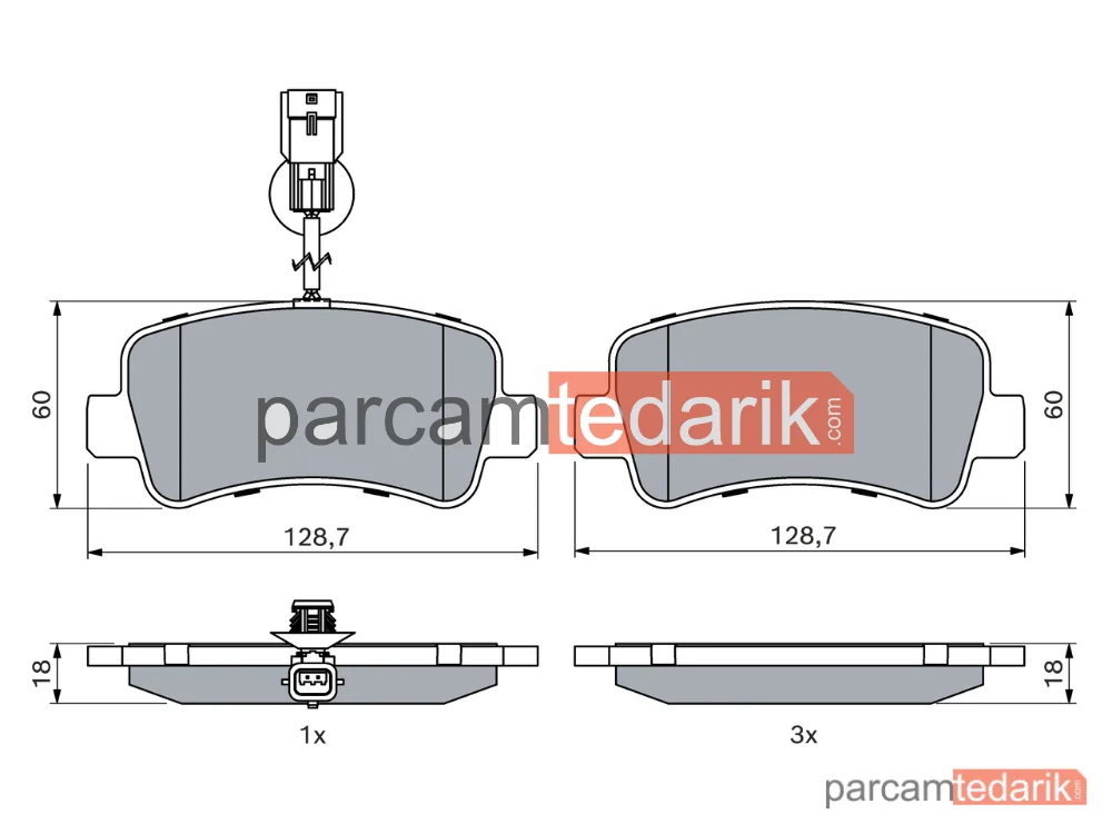 BOSCH 0986494500 | Fren Balatası (Arka) — Nissan NV400, Opel Movano B, Renault Master III