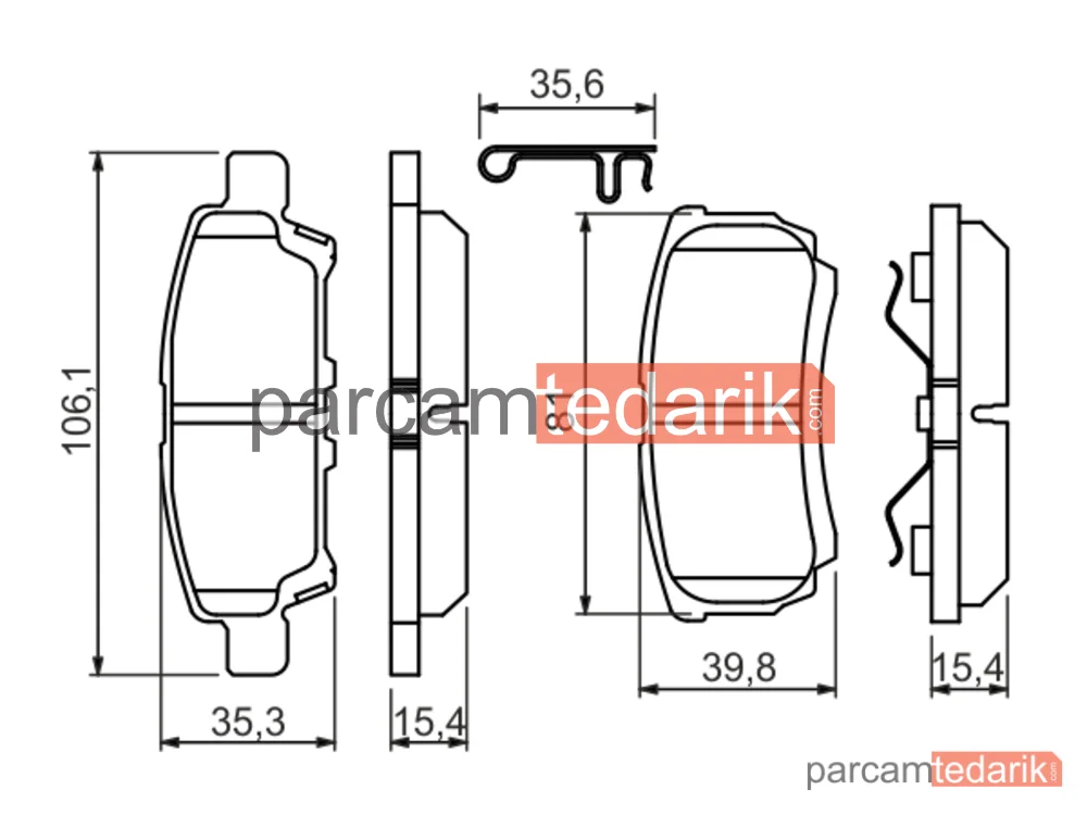 BOSCH 0986494502 | Fren Balatası (Arka) — Jeep Compass, Mitsubishi Lancer VIII, Dodge Caliber
