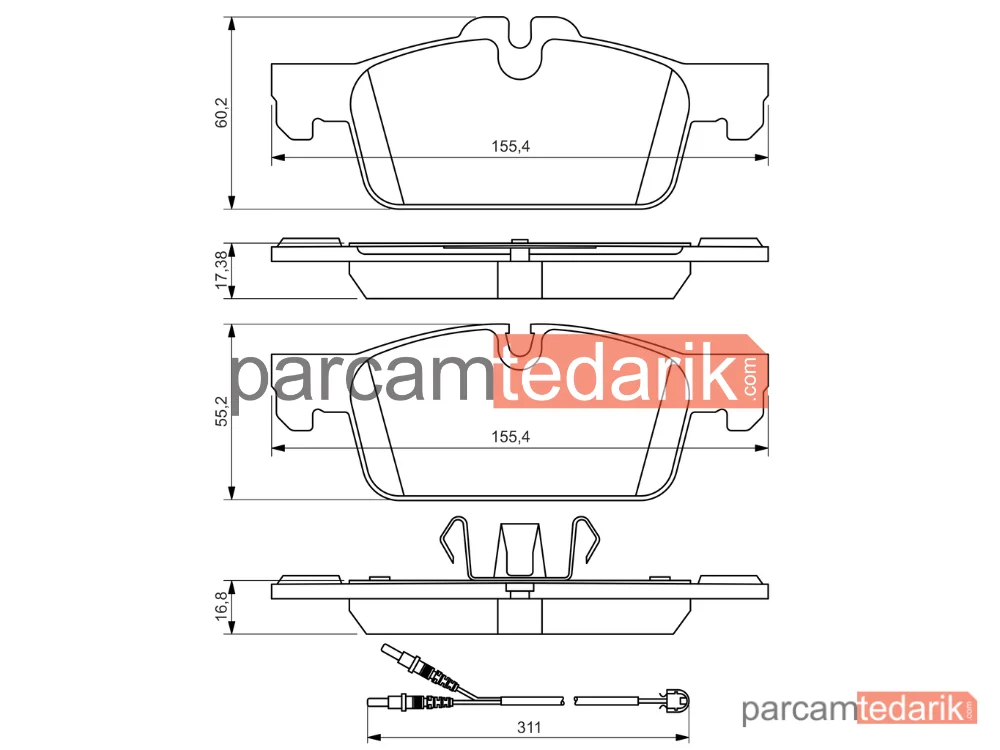 BOSCH 0986494527 | Fren Balatası (Ön) — Peugeot 508 I, Peugeot 508 SW I