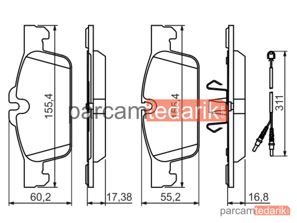 BOSCH 0986494527 | Fren Balatası (Ön) — Peugeot 508 I, Peugeot 508 SW I