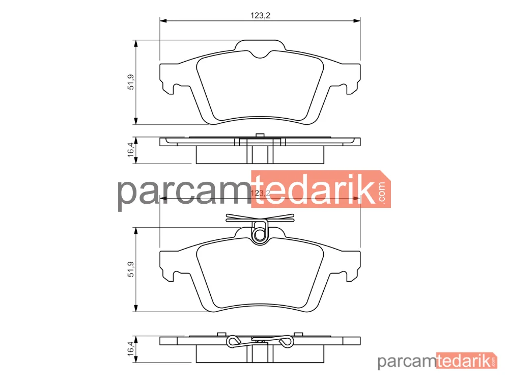 BOSCH 0986494528 | Fren Balatası (Arka) — Ford Focus III, Ford C-Max II, Volvo V50