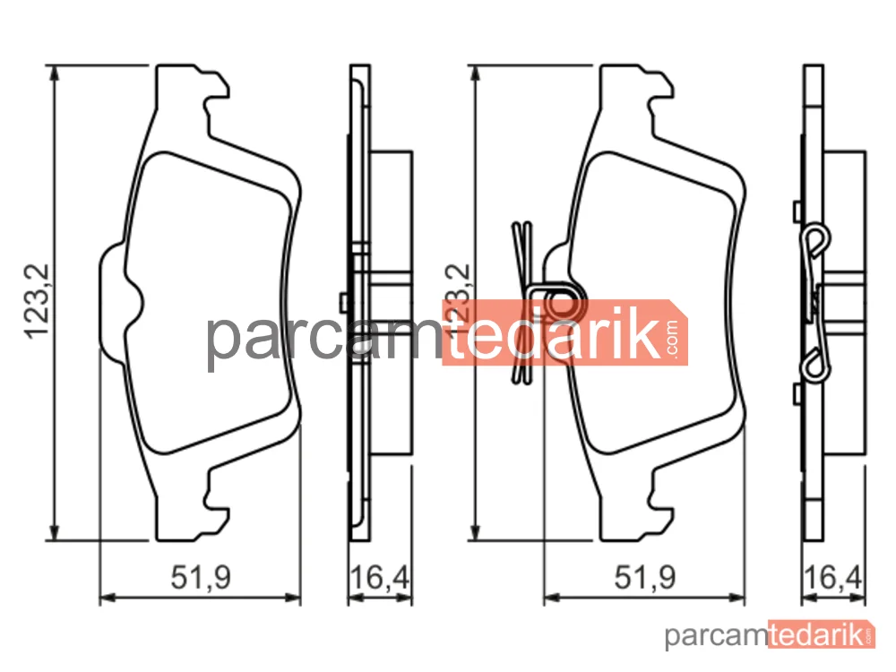 BOSCH 0986494528 | Fren Balatası (Arka) — Ford Focus III, Ford C-Max II, Volvo V50