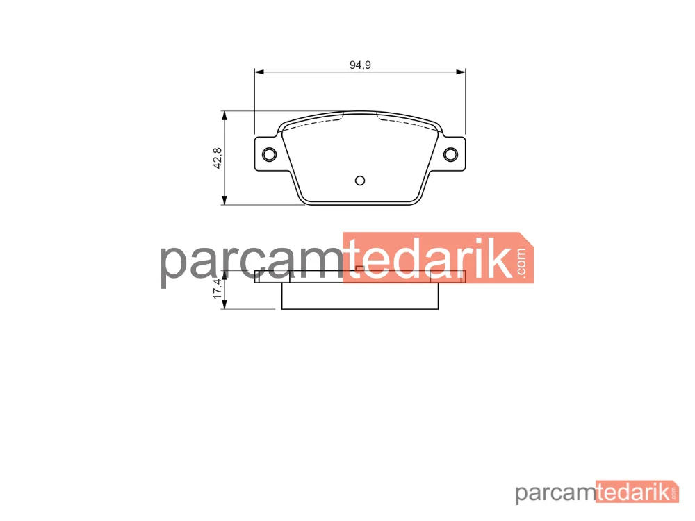 BOSCH 0986494536 | Fren Balatası (Arka) — Fiat Bravo II, Lancia Delta III
