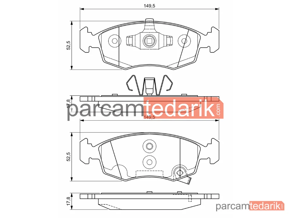 BOSCH 0986494537 | Fren Balatası (Ön) — Fiat Panda, Lancia Ypsilon, Fiat 500
