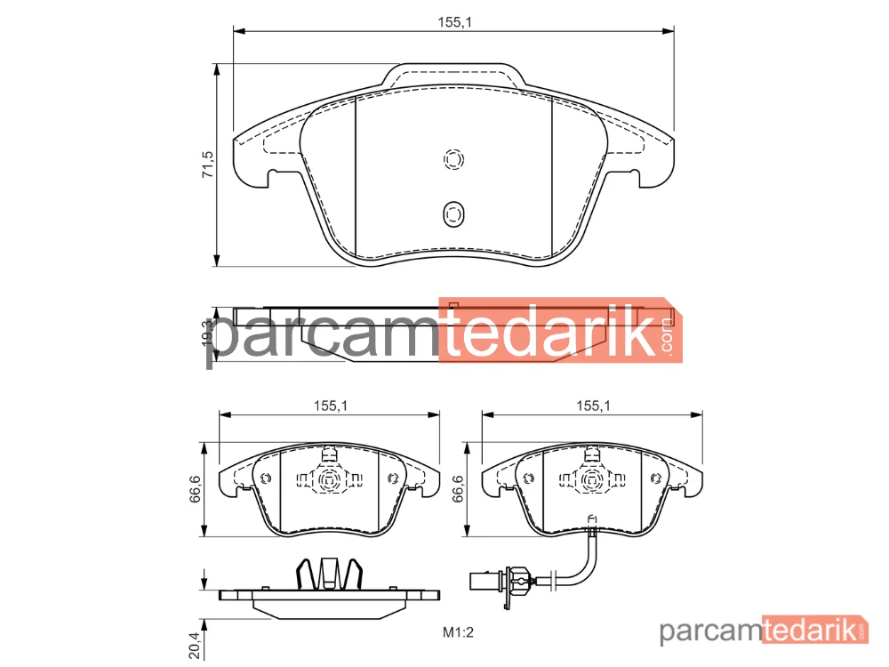 BOSCH 0986494538 | Fren Balatası (Ön) — Audi A5, Audi A5 Cabrio, Audi A4 B8